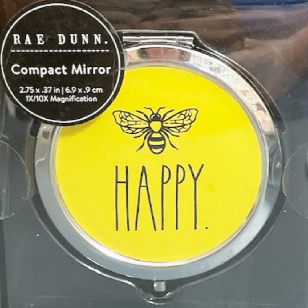 NIB Rae Dunn ๐ HAPPY Compact Mirror - Picture 2 of 4